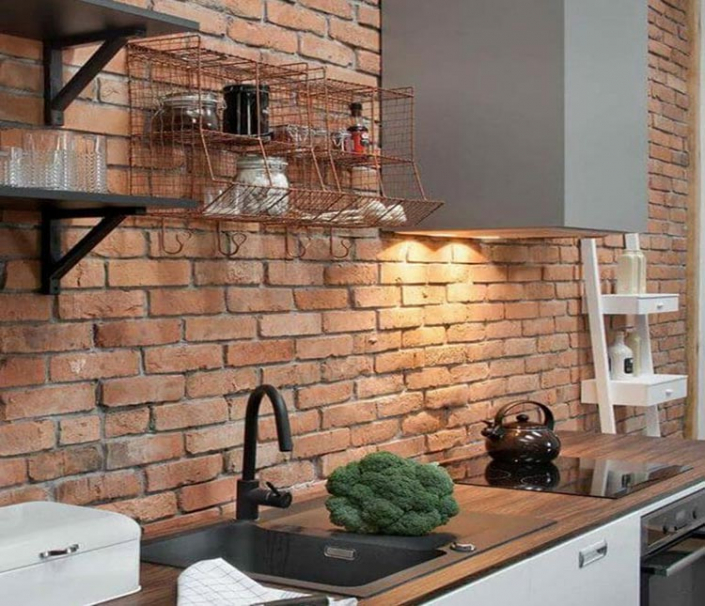 Những mẫu gạch trang trí tường đẹp Gạch ốp tường giả cổ