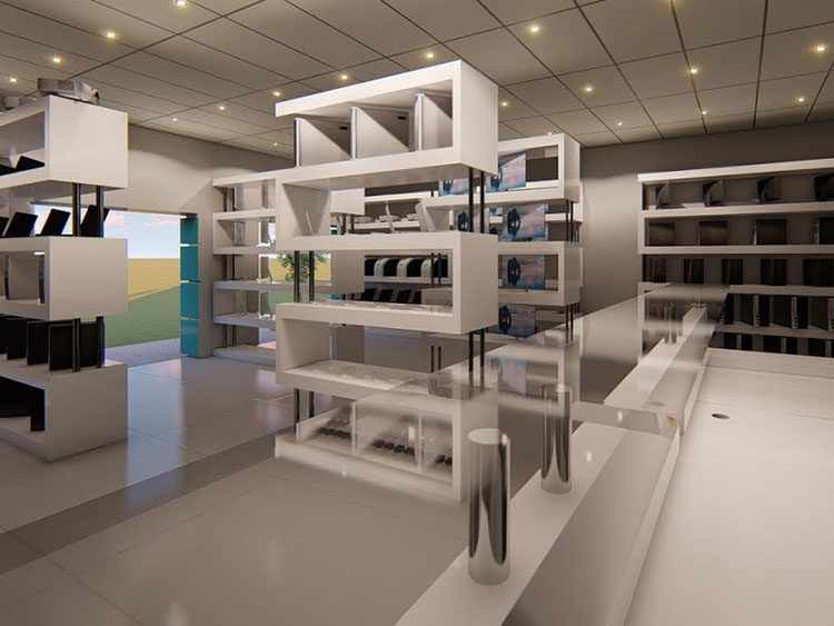 Bản thiết kế cửa hàng máy tính xách tay tại Hà Nam