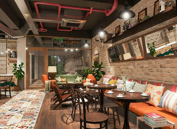 Design quán coffe phong cách Vintage